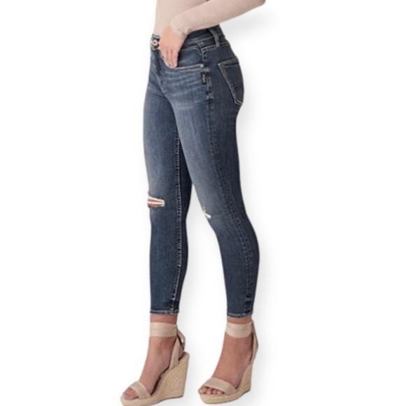 Silver Jeans NWT 5/6 (28) Womens Avery High Rise Skinny Crop Curvy Stretch Jeans - Picture 14 of 14